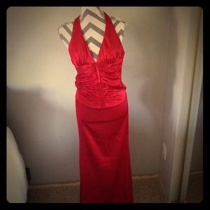 Red Satin Gown